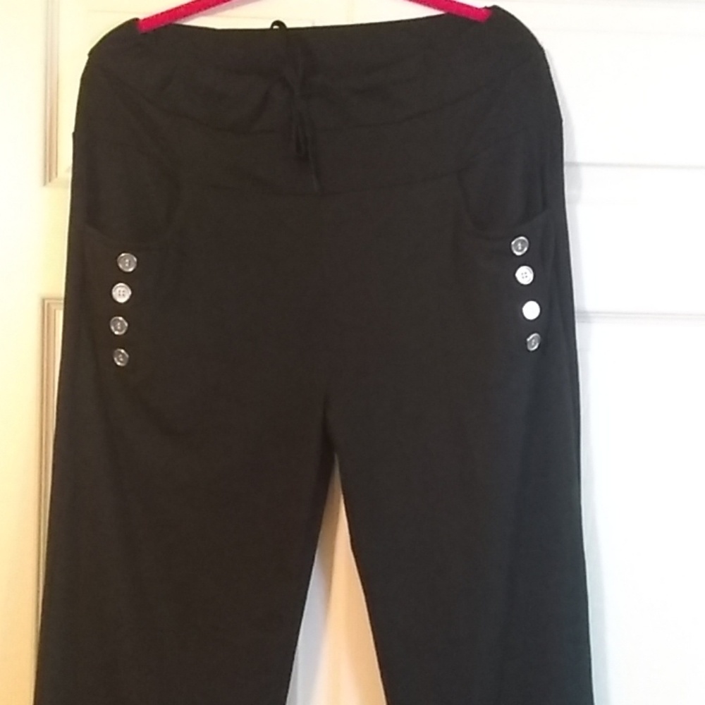 Wide leg sweat pants